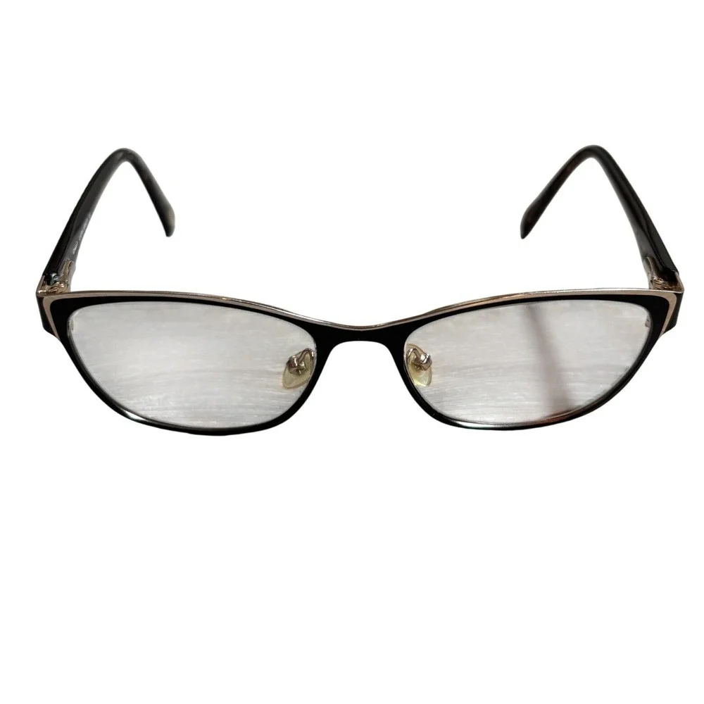 Laura Ashley Grace 1 Eyeglass Frames Only Ink Tortoise Cat Eyewear Luxury